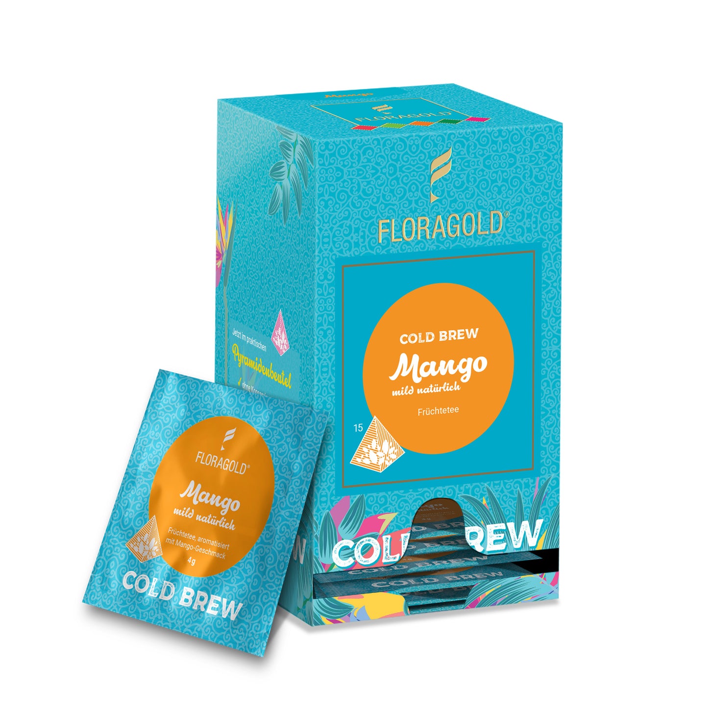 Cold Brew Mango mild natürlich, Früchtetee, Eistee, Sommer
