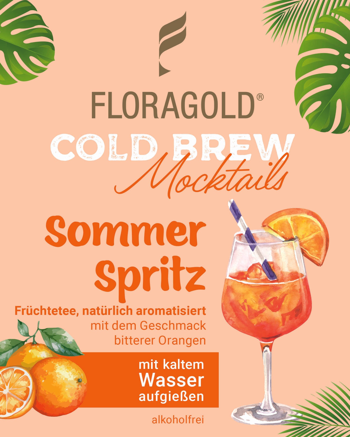 Cold Brew Mocktail Sommer Spritz, Früchtetee, Eistee, 100 g, Sommer