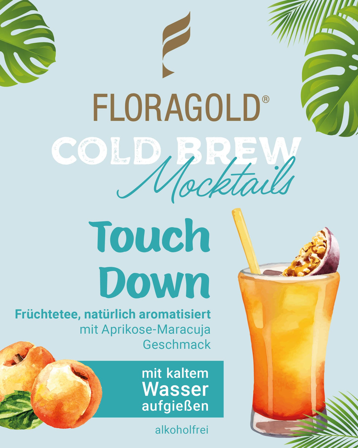 Cold Brew Mocktail Touch Down, Früchtetee, Eistee, 100 g, Sommer