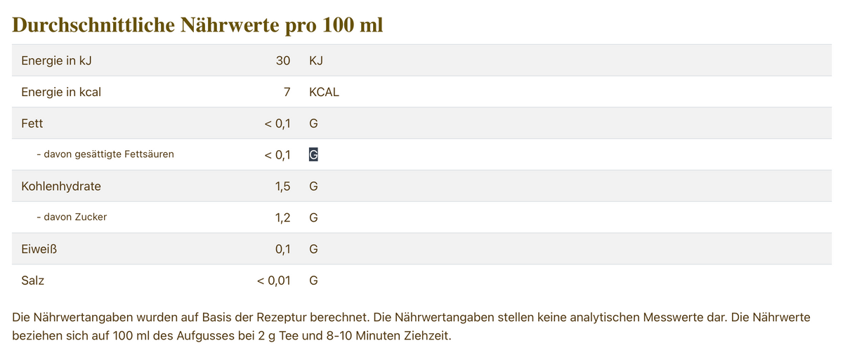 Gewürzteemischung Ingwer-Milchreis Ingwer-Sahne-Note aromatisiert