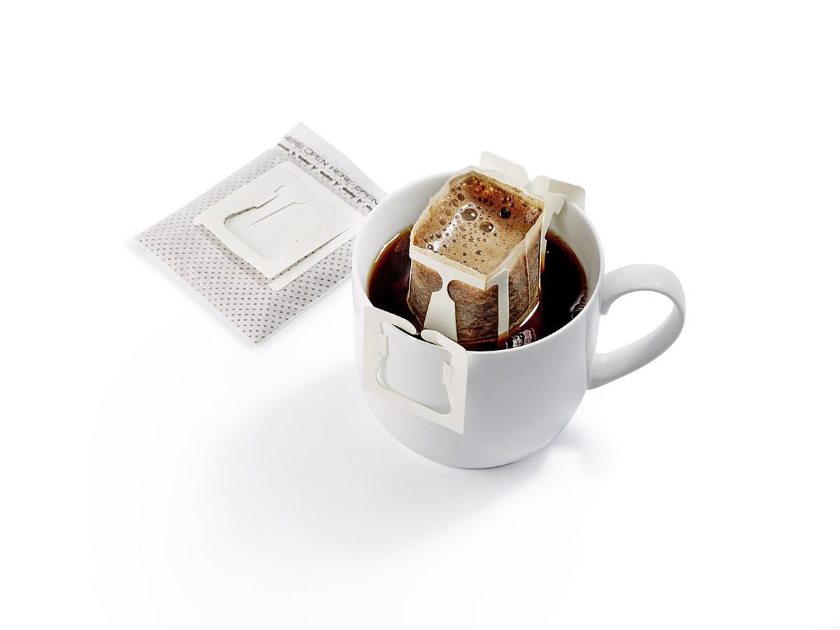 Kaffee-Adventskalender "Türchen grau" mit 24 Kaffee DripBags einzeln im Sachet verpackt