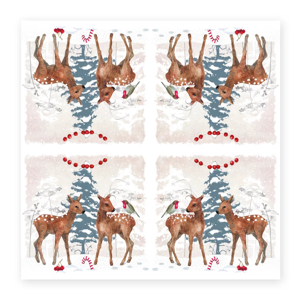 Cocktailserviette Weihnachtswald