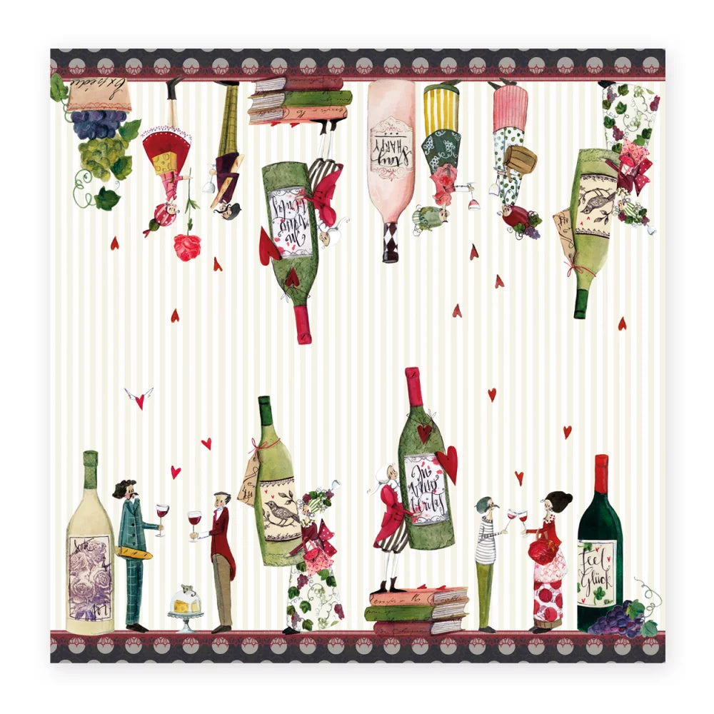 Cocktailserviette Wein