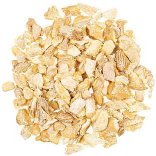 Ingwer geschält geschnitten Ingwertee