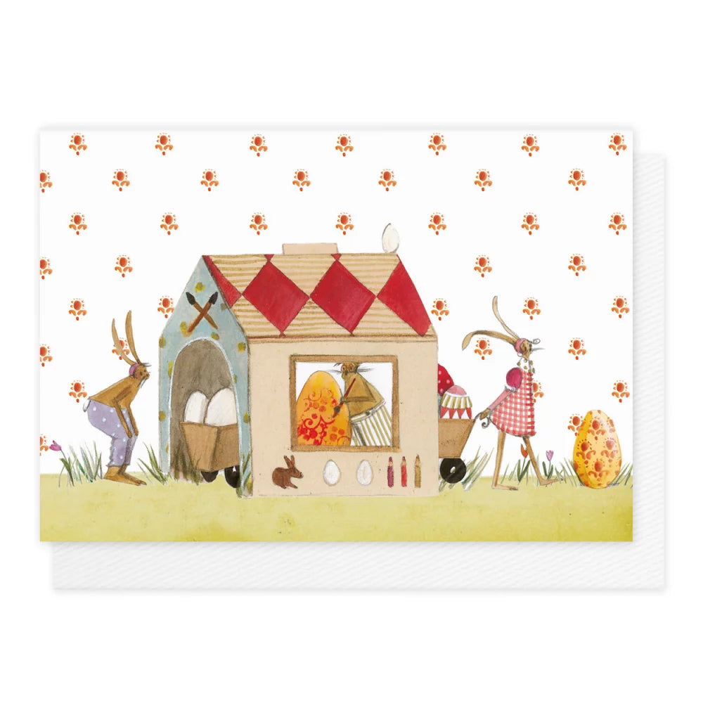 Klappkarte Oster-Malerei