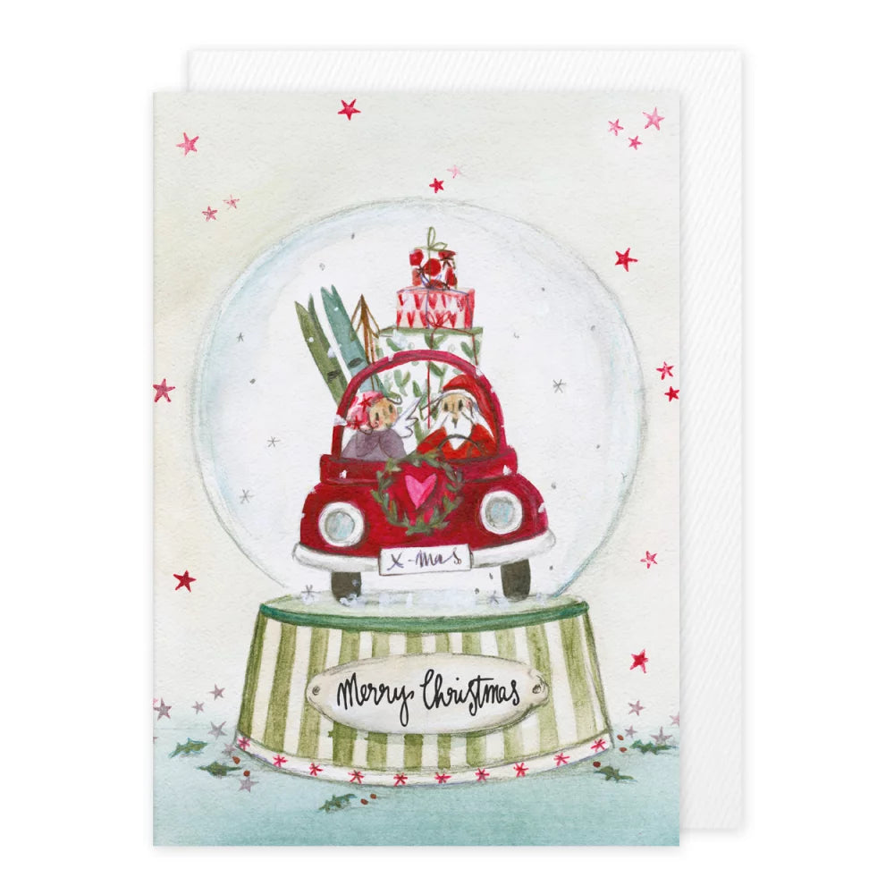 Klappkarte Schneekugel