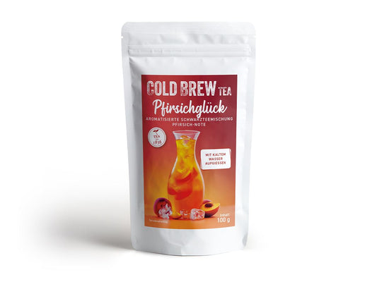 Cold Brew Schwarzteemischung Pfirsichglück [Pfirsich-Note] 100g, Sommer