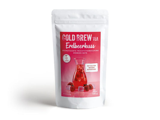 Cold Brew Früchteteemischung Erdbeerkuss [Erdbeer-Note] 100g, Sommer
