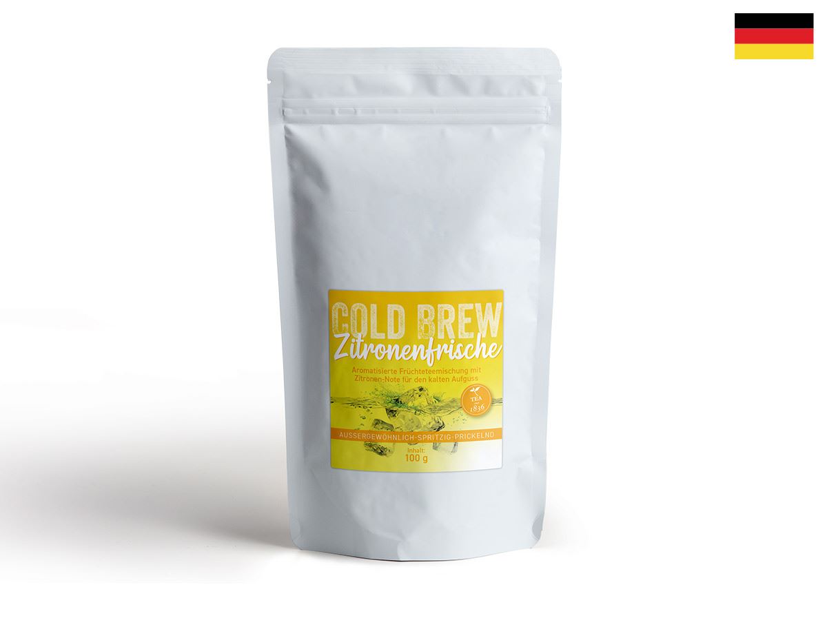 Cold Brew Früchteteemischung Zitronenfrische Zitronen-Note 100g, Sommer