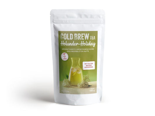 Cold Brew Grünteemischung Holunder-Holiday [Holunderblüten-Note] 100g, Sommer