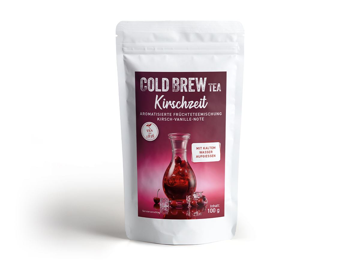 Cold Brew Früchteteemischung Kirschzeit [Kirsch-Vanille-Note] 100g, Sommer