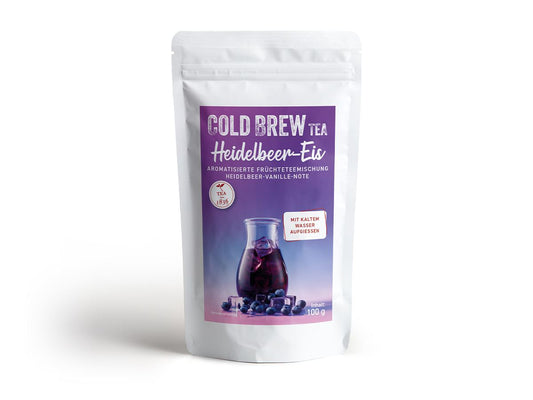 Cold Brew Früchteteemischung Heidelbeer-Eis [Heidelbeer-Vanille-Note] 100g, Sommer