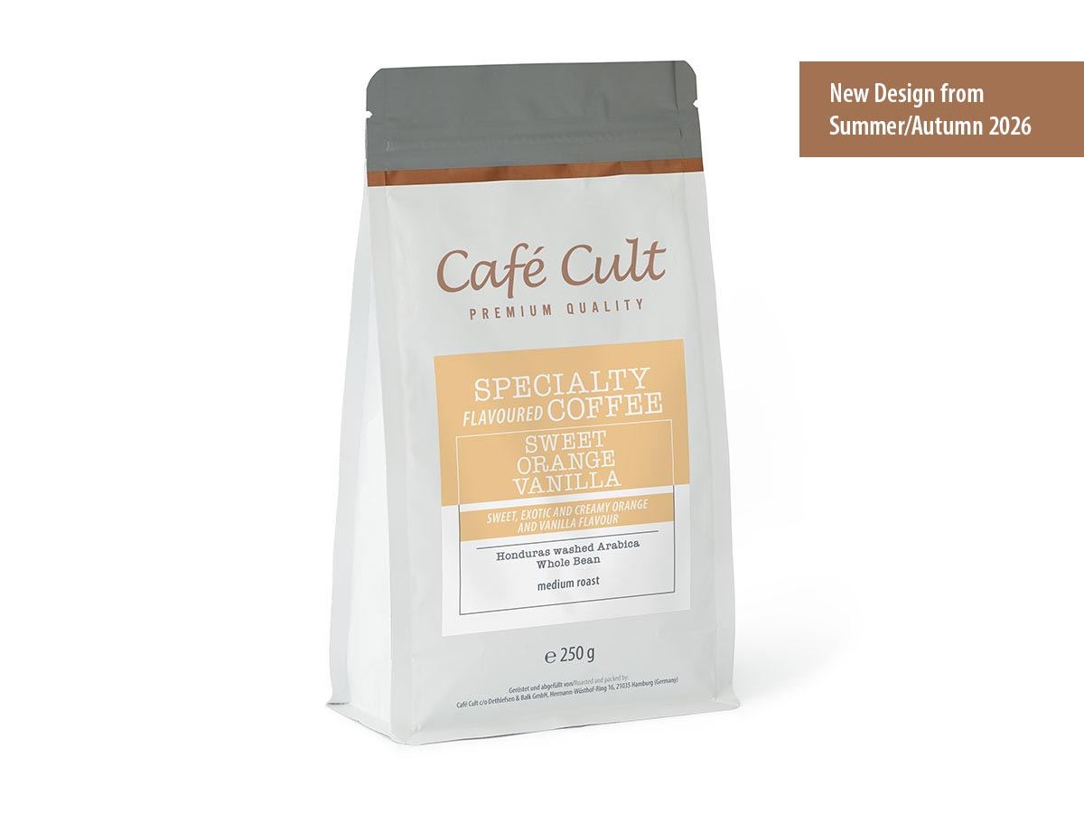 Kaffee „Sweet Orange Vanille“ 250 g, ganze Bohne aromatisiert