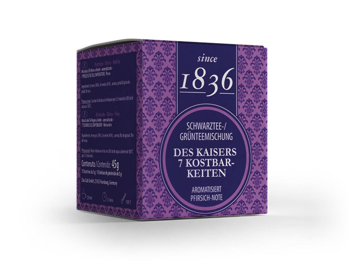 Schwarztee/Grüntee Des Kaisers 7 Kostbarkeiten Pfirsich-Note