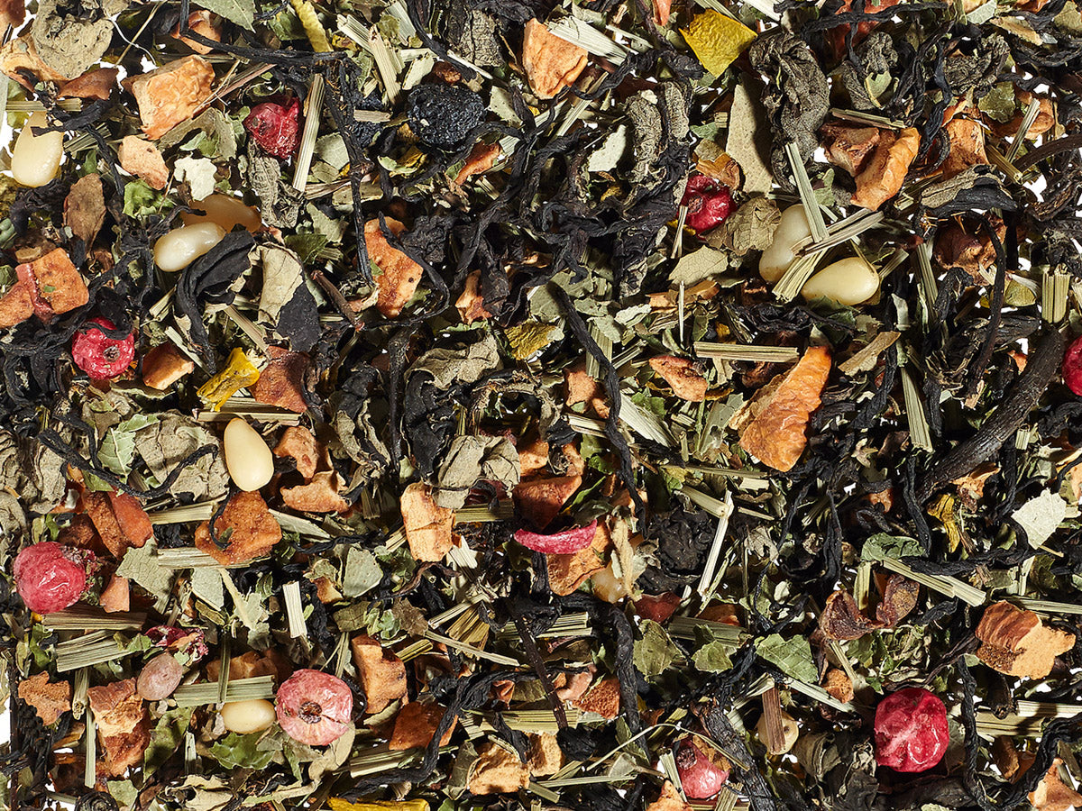 Kräuterteemischung Finnischer Waldhüttentee [Fichten-Blaubeer Note] aromatisiert