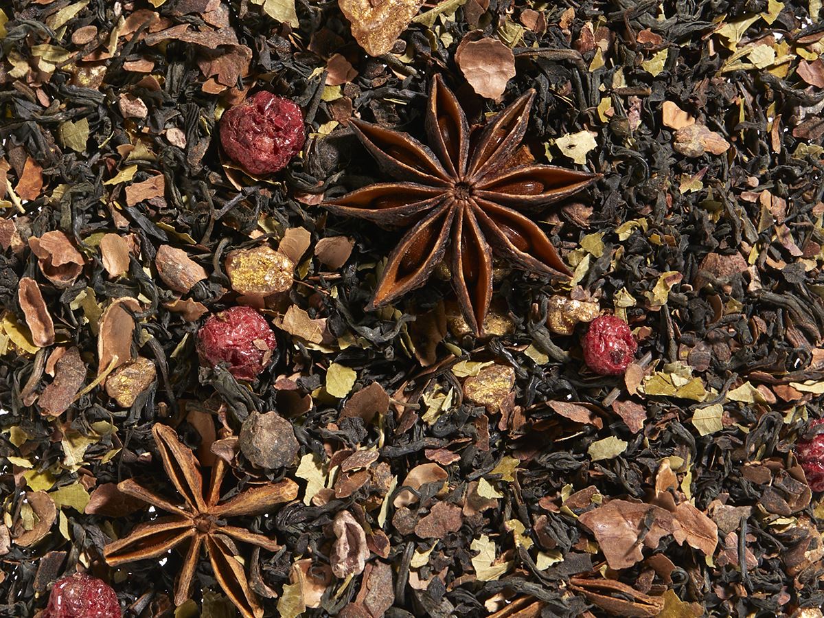 Schwarzteemischung Johannisbeer-Brownie [Schokoladen-Johannisbeer- Note] aromatisiert