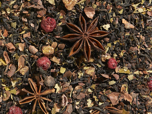 Schwarzteemischung Johannisbeer-Brownie [Schokoladen-Johannisbeer- Note] aromatisiert