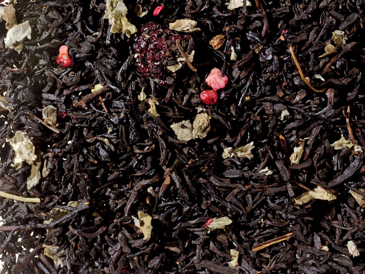 Schwarzteemischung Waldfrucht [Erdbeer-Note] aromatisiert