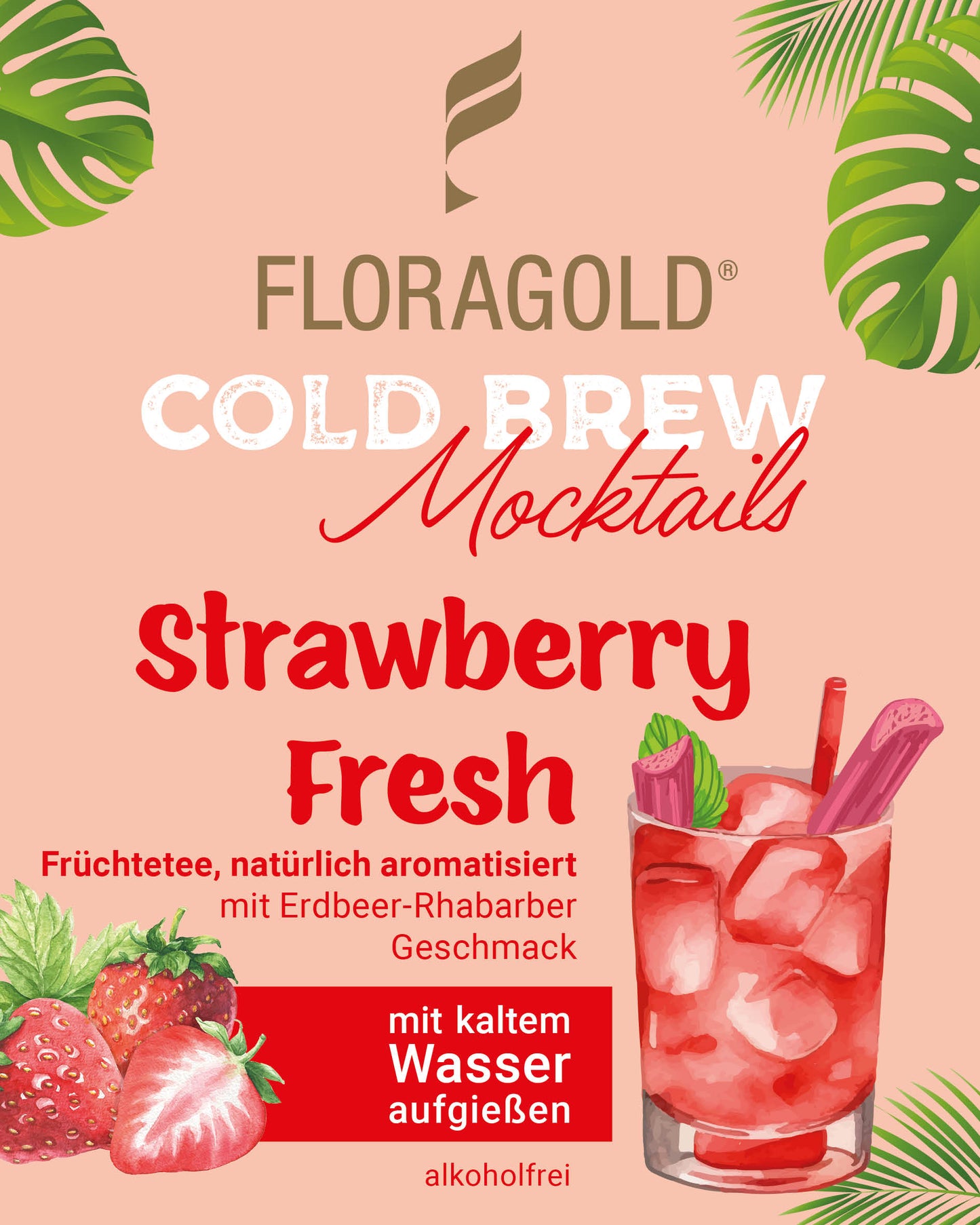 Cold Brew Mocktail Strawberry Fresh, Früchtetee, Eistee, 100 g