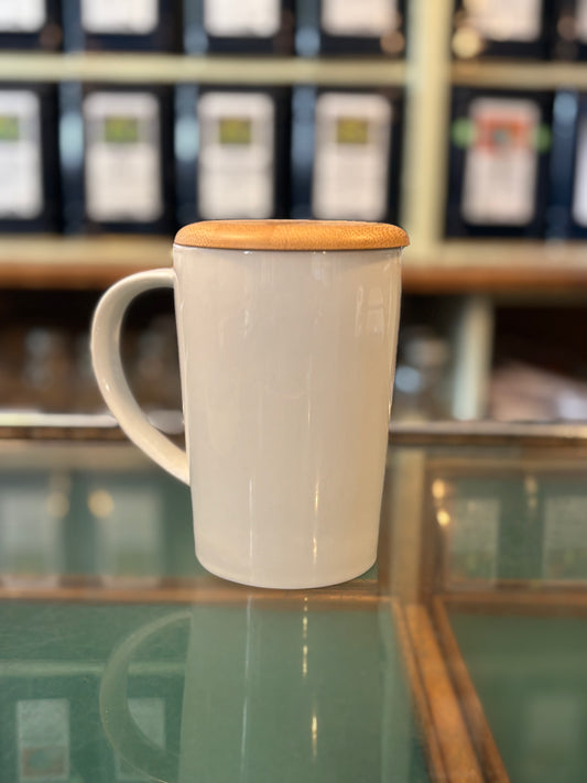 Porzellanbecher weiß 400ml +Deckel