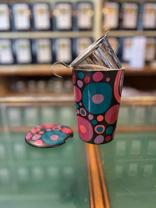 Teaeve® Kräuterteetasse "Cheerful" Porzellan, 3-teilig,