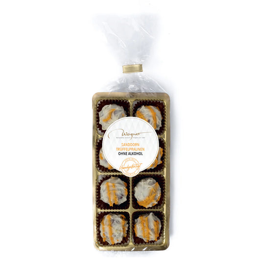 Blisterpackung Pralinen Sanddorn Orange
