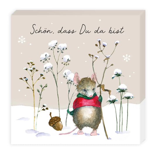Cocktailserviette Lustige Winterfreunde