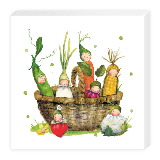 Cocktailserviette Obst- und Gemüsekinder