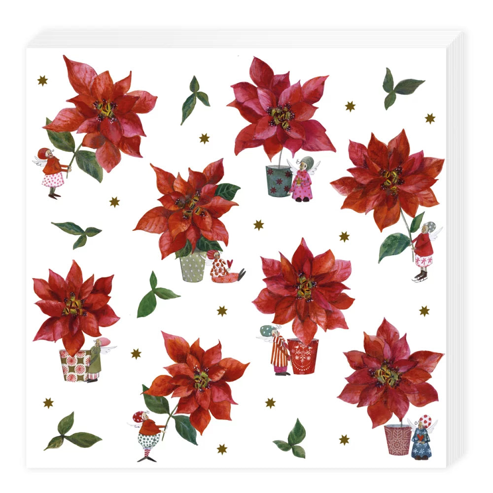 Cocktailserviette Weihnachtssterne