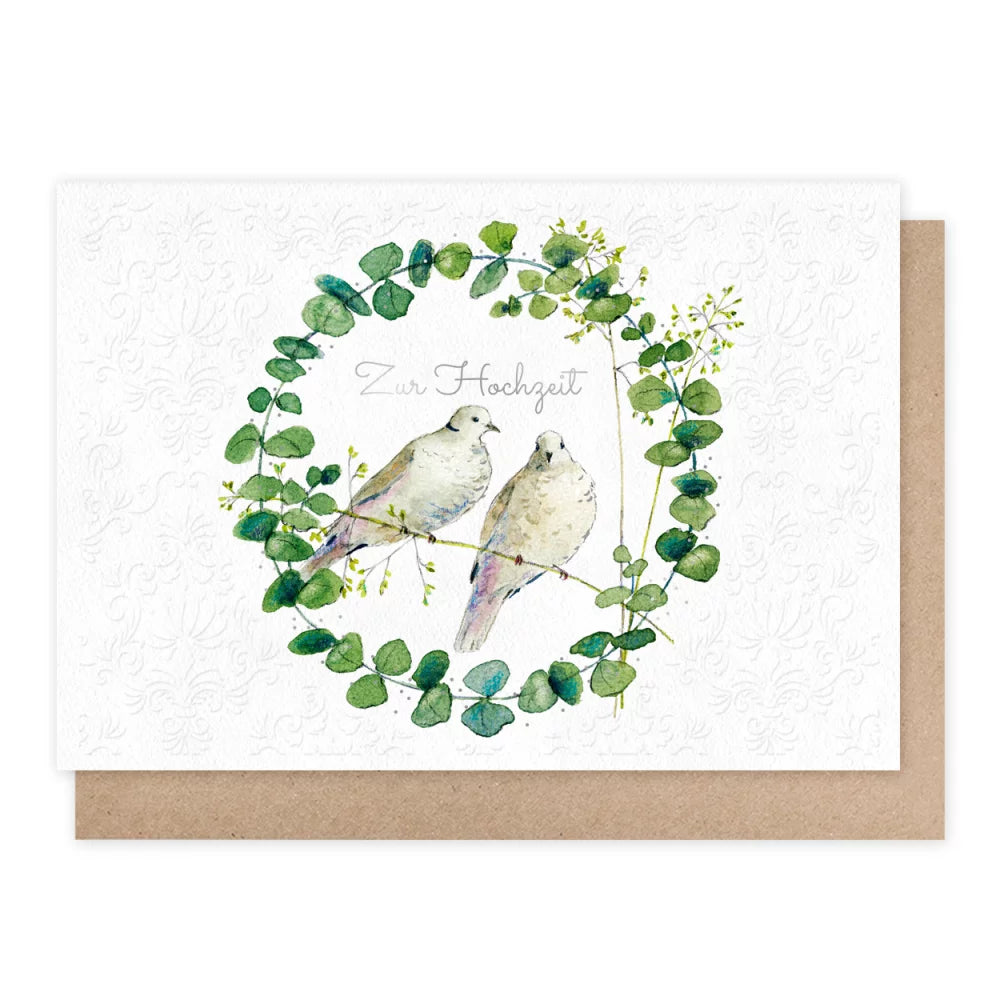 Klappkarte Hochzeitstauben
